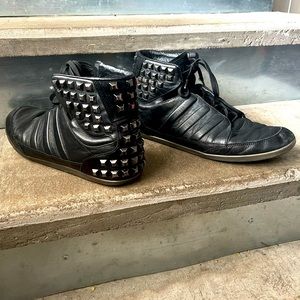 Adidas Y3 yohj yamamoto studded high top sneakers